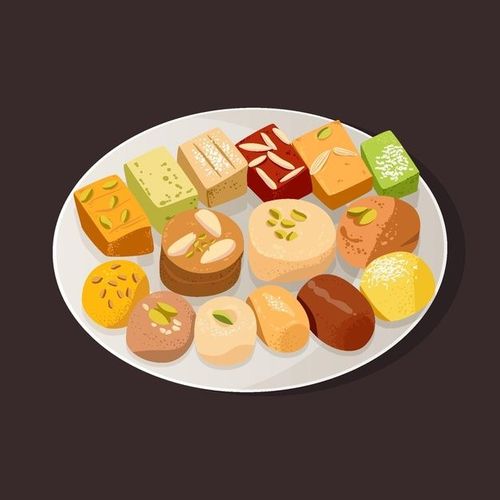 Free Vector | Hand drawn indian sweet collection | Indian sweet, Food doodles, Sweet drawings